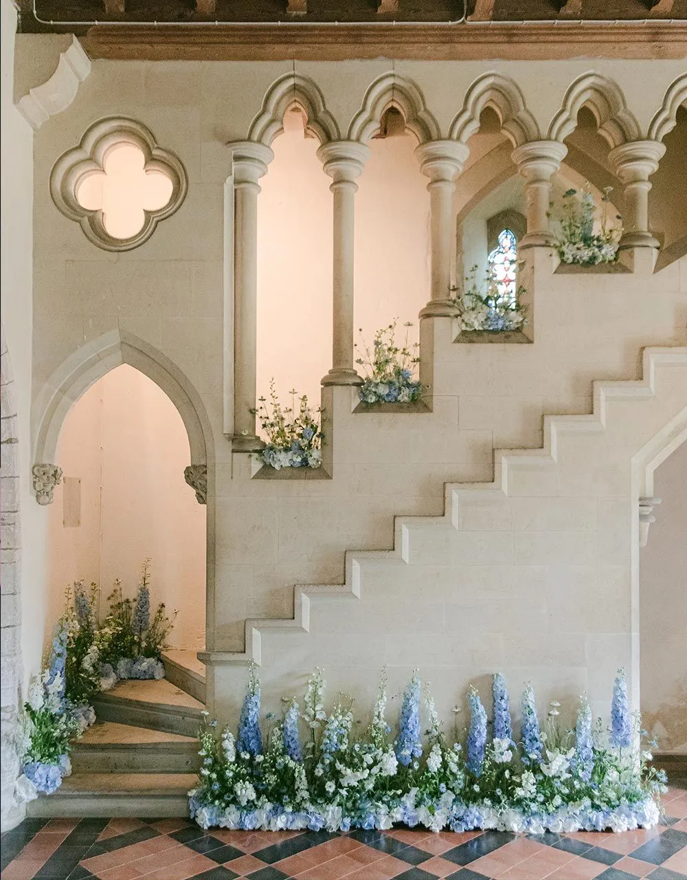 Flowers & staircase